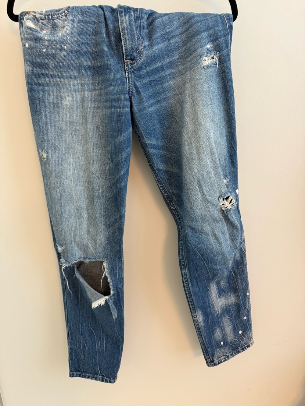 Abercrombie & Fitch Distressed Light Blue Boyfriend Jeans